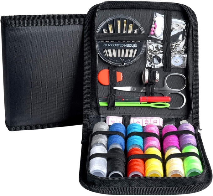 PREMIUM SEWING KIT BOX SMALL SIZE TAILORING TOOLS COMBO WITH ACCESSORIESSCISSORSTHREAD NEEDLESINCH TAPE SUI DHAGA PORTABLE STITCHING ITEMS BOX FOR HOME MULTIPURPOSE TRAVEL DIY