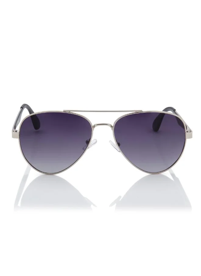 Lee Cooper Polarized Sunglasses Gradient Grey Frame Silver Mirror Lens 47mm  - LC1220C01