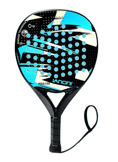 IANONI Paddle Tennis Racket Carbon Fiber Surface with EVA Memory Flex Foam Core Padel Tennis Racquets. (Blue)