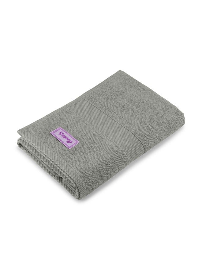 BYFT Home Castle (Grey) Premium Cotton Bath Towel (70 X 140 Cm-Set Of 1) Highly Absorbent, High Quality Bath Linen With Diamond Dobby 550 Gsm - Image 3