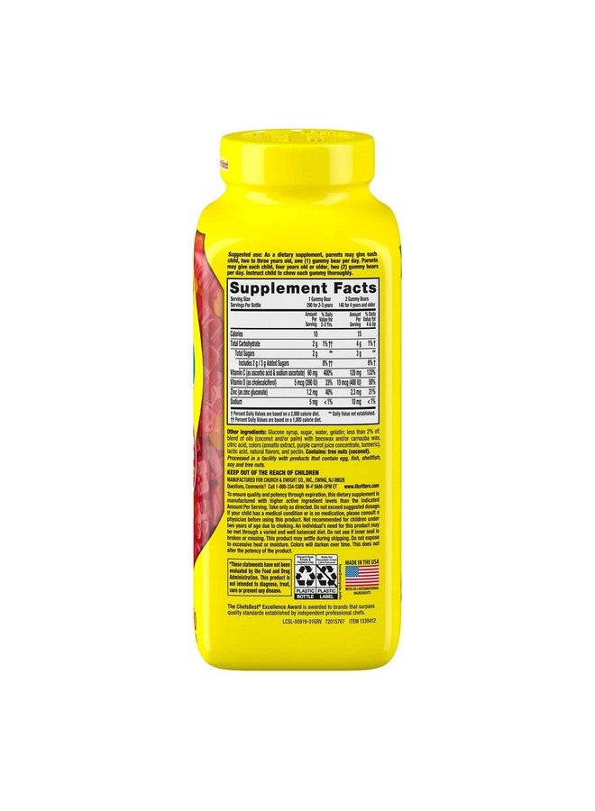 Vita L'il Critter Kids' Immune C Plus Zinc and Vitamin D (290 Count) - Image 3