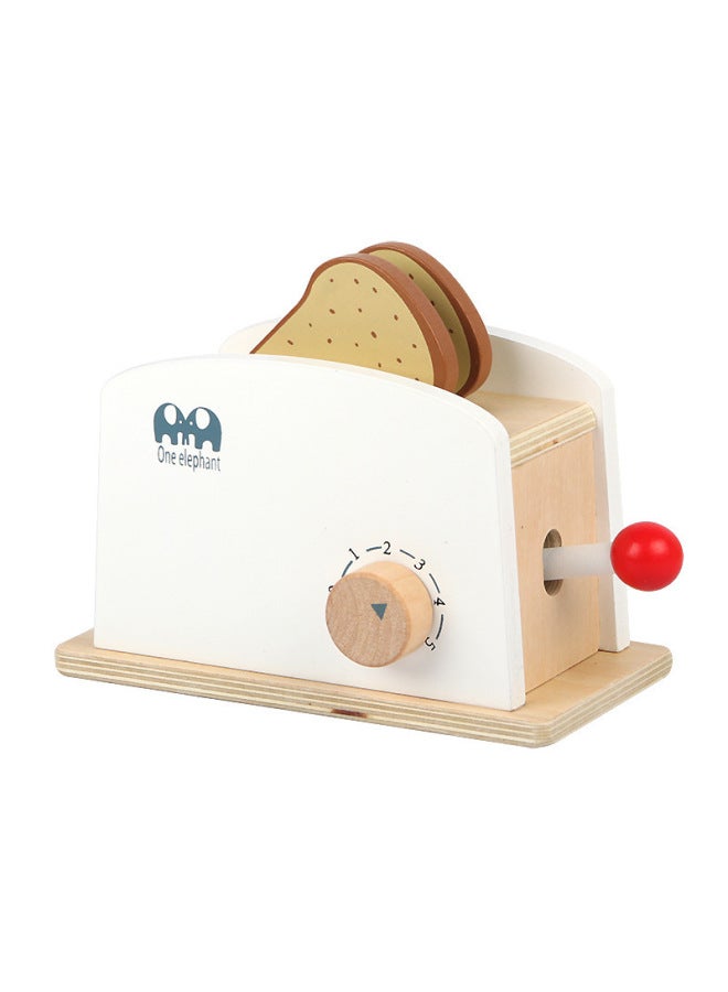 Children Play House Small Household Appliances Kitchen Baby Wooden Simulation Bread Maker Juicer Mixer Suit Toys-Color:Simulation Bread Maker - Image 4