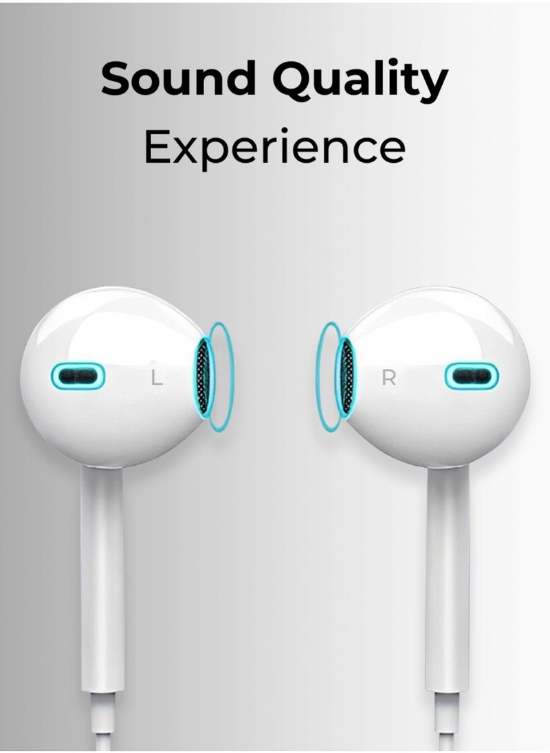 glassology - In-ear Headphone 3.5mm Wired Earphone with Microphone Headset Stereo Sound Earphones Compatible with MacBook Pro 2021,iPhone,iPod,iPad,Mac Studio,PS4/ PS5,MP3/4,Android Phone - Image 1