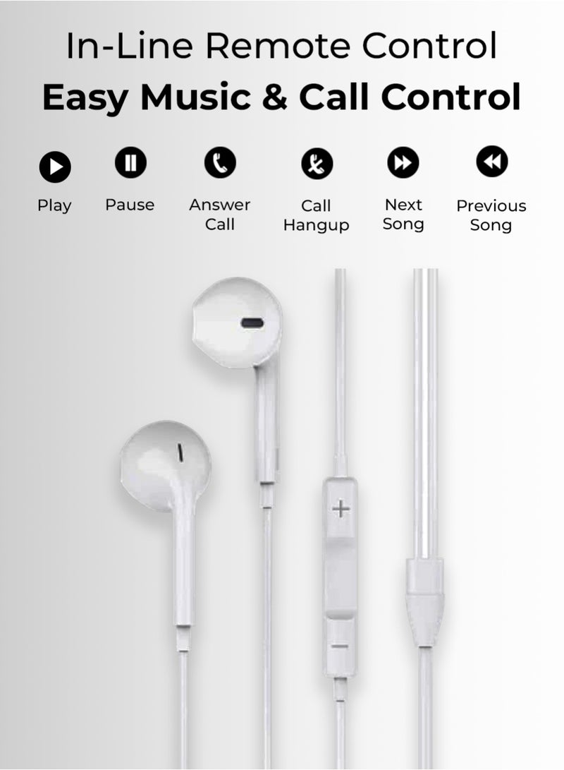 glassology Wired In Ear Earphone White With Stereo Sound Driver Lightning connection  - Image 2