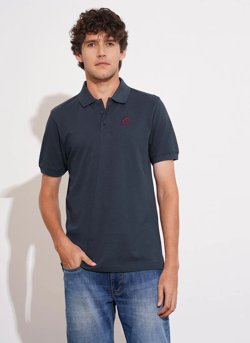 Being Human Brand Logo Printed Polo Collar Regular Fit T-shirt
