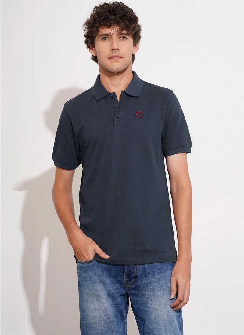 Being Human Brand Logo Printed Polo Collar Regular Fit T-shirt