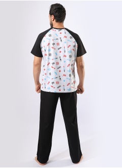 Arafa Men’s Printed Pajama Set  - Image 2