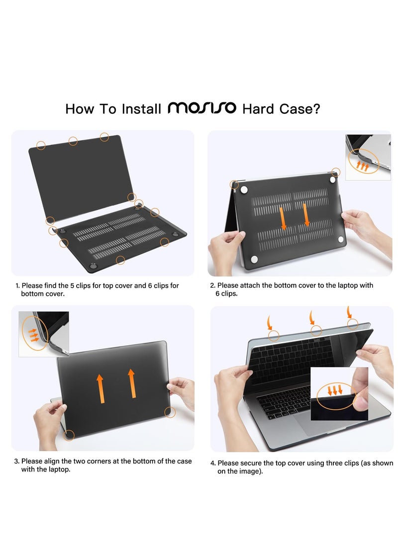 MacBook Air 15" 2023 Case, Durable Hard Shell Cover for Model A2941 with M2 Chip, Protective and Stylish in Black - Image 3