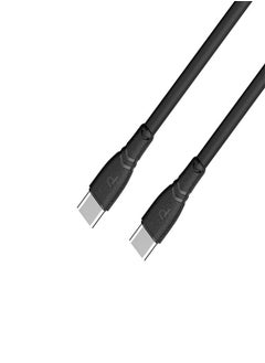 Pawa PVC 60W Data & Quick Charging USB C to USB C Cable 1.2m/4ft - Black  - Image 2