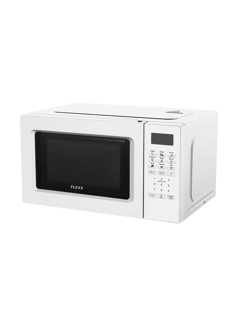 Flexy Flexy 20L Digital Microwave Oven, 700W Output, 10 Power Levels, Glass Door, Kitchen Timer, Auto/Time Defrost, 99-Min Cooking, 220V-240V, 2-Year Warranty.  - Image 1
