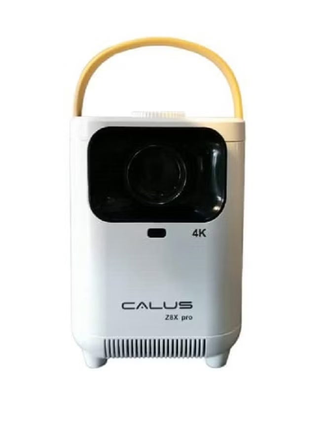 CALUS جهاز عرض HD Z8X Pro – جهاز عرض مسرح منزلي ذكي يدعم 4K، عرض عالي السطوع، تصحيح تلقائي، جهاز عرض ميني محمول للأفلام، الألعاب، العروض التقديمية والترفيه - Image 1