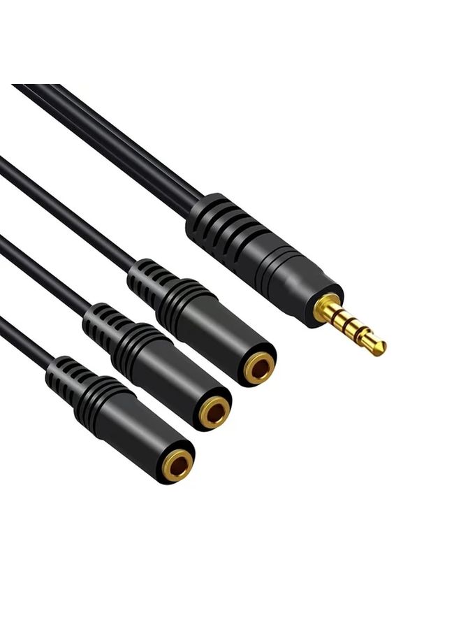 4 Section 3.5 Mm 1 Point 4 Audio Splitter Cable 11.81 Inch Headphone Extension Cord For Computer Mobile Phone - Image 5