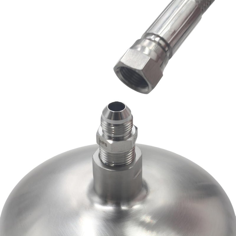 HFS (R) 1/2" NPT Male to 1/2" JIC Male Adapter Flared Tube Fitting Pipe Connector Stainless Steel 304 - Image 5