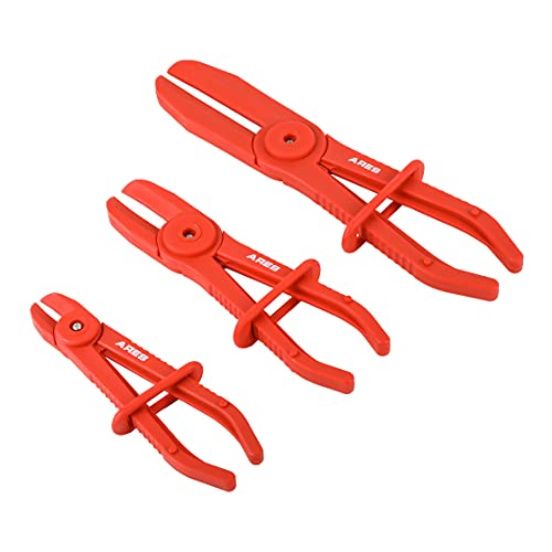 ARES 78000-3-Piece Hose Pinch Pliers Set – Includes 6-Inch, 7-Inch, and 10-Inch Sizes - Lightweight and Durable Nylon Design - For Use While Repairing Coolant, Brake, Vacuum and Fuel Systems - Image 1