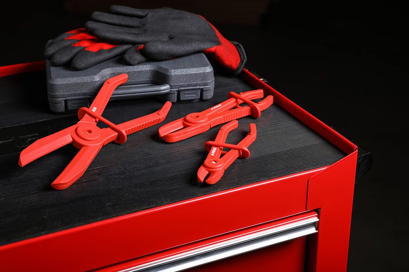 ARES 78000-3-Piece Hose Pinch Pliers Set – Includes 6-Inch, 7-Inch, and 10-Inch Sizes - Lightweight and Durable Nylon Design - For Use While Repairing Coolant, Brake, Vacuum and Fuel Systems - Image 5