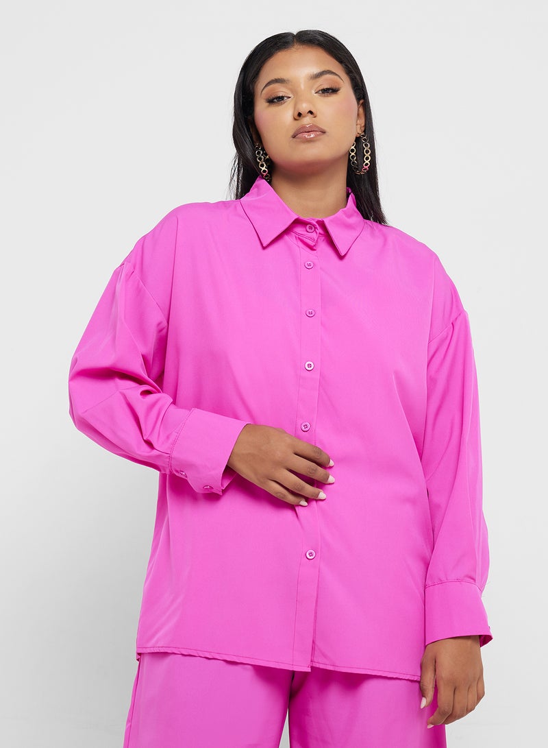 Ginger Plus Buttoned Down Relaxed Fit Shirt & Pant Coord Set - Image 3