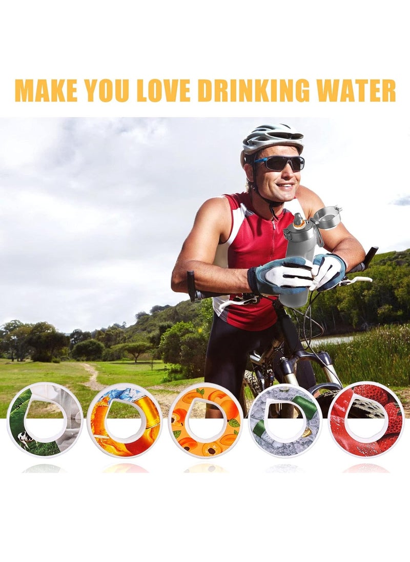 Generic - Sports Air Water Bottle, BPA-Free Starter Set Drinking Bottles with 5 Flavour Pods Scented for Flavouring, 0 Sugar, 0 Calorie (Black) - Image 1