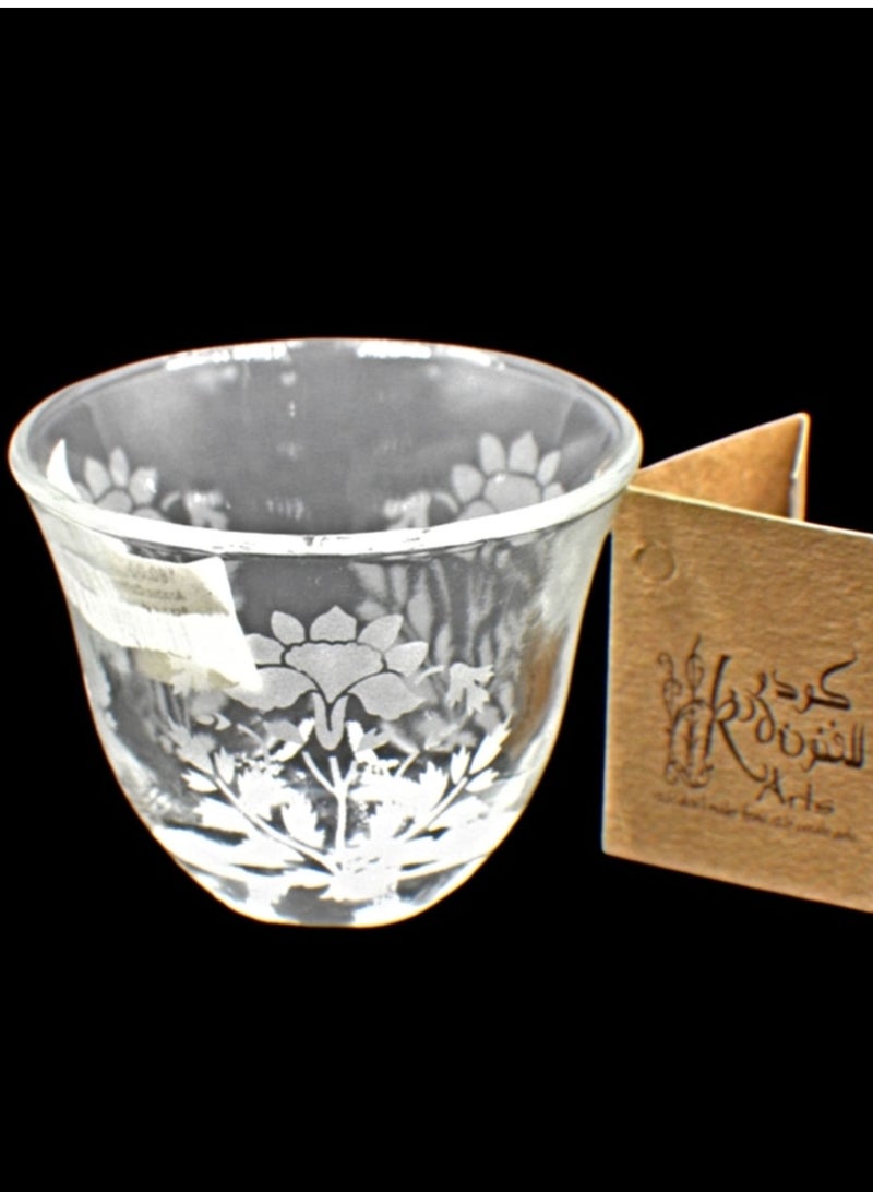 KuduArts Arabic coffee cup glass set of 6 pieces - Image 1