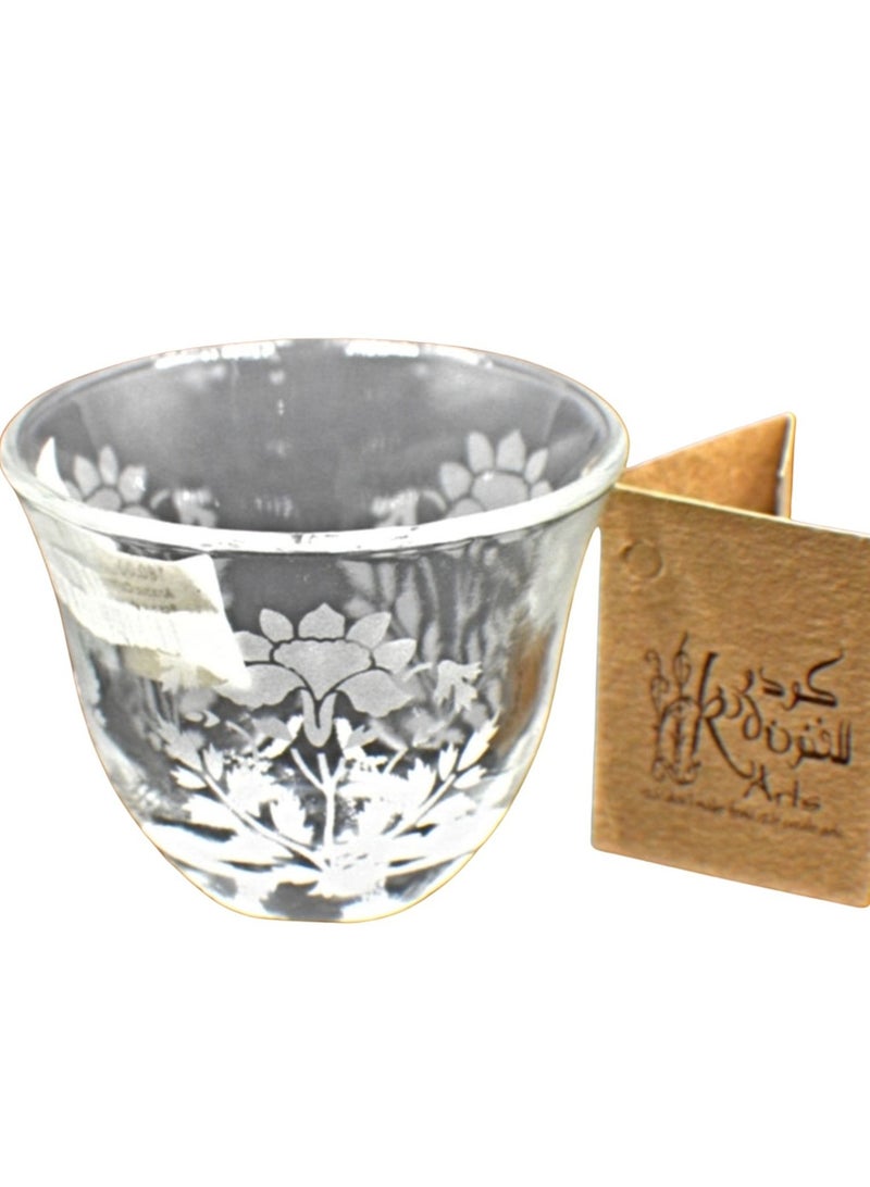 KuduArts Arabic coffee cup glass set of 6 pieces - Image 2