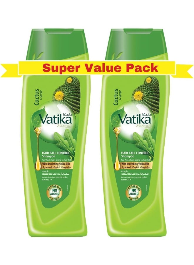 Vatika Naturals Hair Fall Control Shampoo - 2 x 400 ml - Image 1