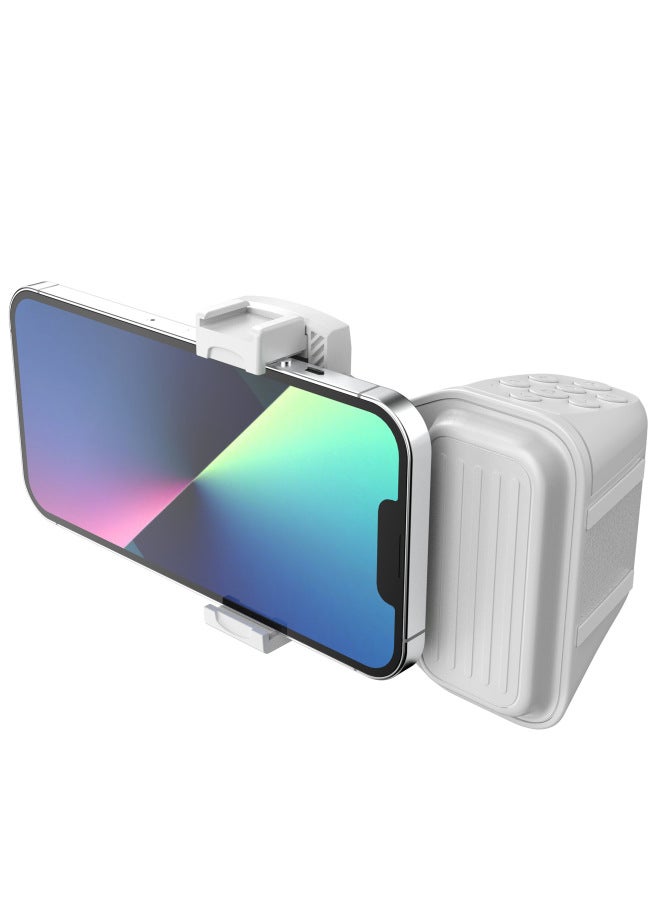 Hot-selling Portable Mobile Phone Bluetooth Camera Aid Video Artifact With Fill Light Can Be Used As Stand Separate Remote Control-Color:Bluetooth Shooting Aid (white) + Beauty Fill Light - Image 1