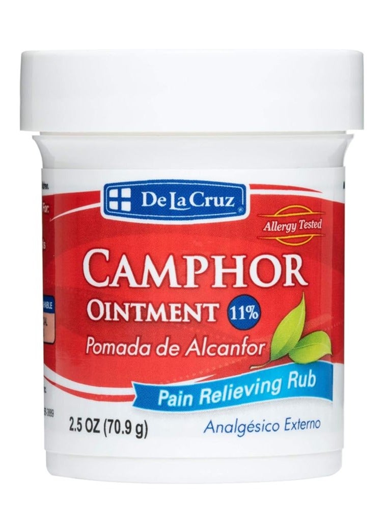 De La Cruz De La Cruz Cream - Camphor Ointment Maximum Strength Muscle & Joint Pain Relieving 11% 2.5 oz (70.9 g)  - Image 1