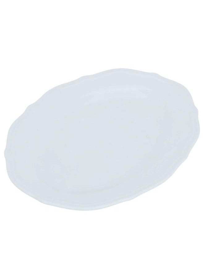 Alsaif Porcelain Serving Plate Oval 10 Inch White  - Image 2