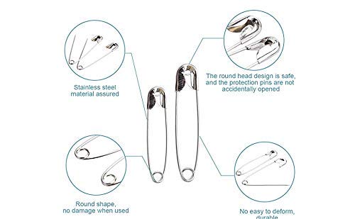 advancedestore Steel Safety Pins for Women, Metallic (Pack of 40) - Image 3
