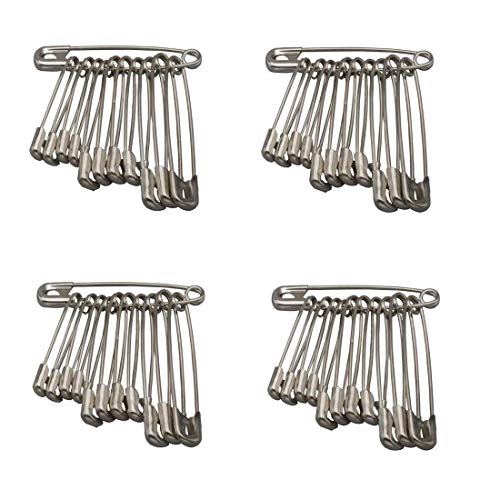 advancedestore Steel Safety Pins for Women, Metallic (Pack of 40) - Image 1