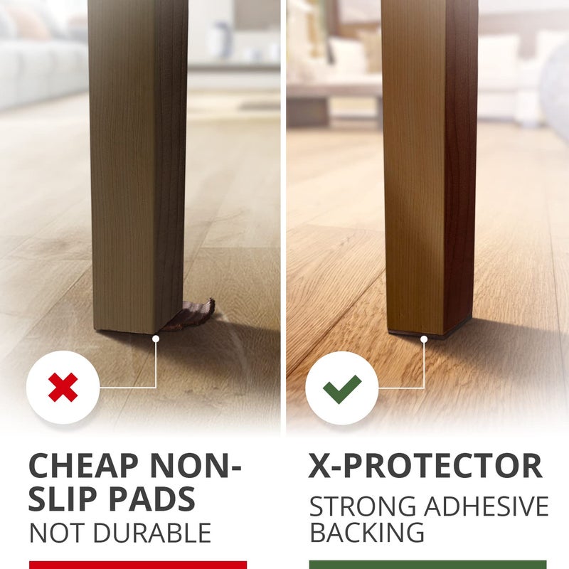 X-Protector Non Slip Furniture Pads 8 pcs 1 1/2" X-Protector - Premium Furniture Grippers! Self-Adhesive Rubber Feet Furniture Feet - Ideal Non Skid Furniture Pad Floor Protectors - Keep Furniture in Place! - Image 4