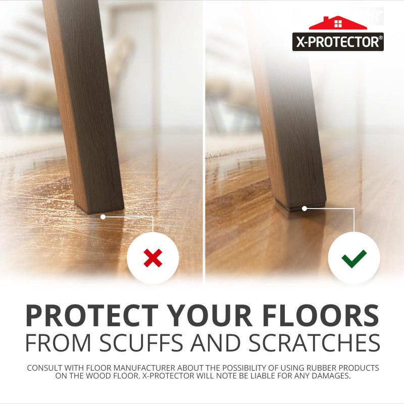 X-Protector Non Slip Furniture Pads 8 pcs 1 1/2" X-Protector - Premium Furniture Grippers! Self-Adhesive Rubber Feet Furniture Feet - Ideal Non Skid Furniture Pad Floor Protectors - Keep Furniture in Place! - Image 5