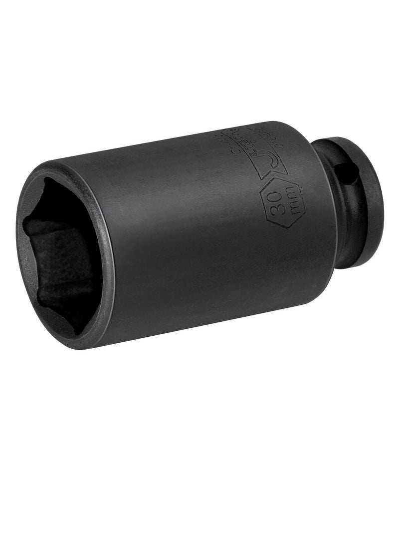 Jetech Jetech 1/2-Inch Drive 30mm Deep Impact Socket with 6-Point Design, Heat-Treated Chrome Molybdenum Alloy Steel, Metric  - Image 1