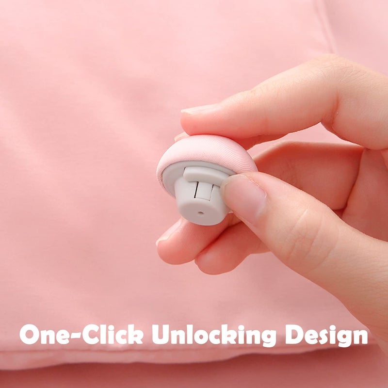 WINDKART MushroomShaped Duvet Clips NonSlip Unbreakable Quilt Holder Fasteners RustProof Duvet Cover Fixtures for Comforters 12 Pink - Image 3