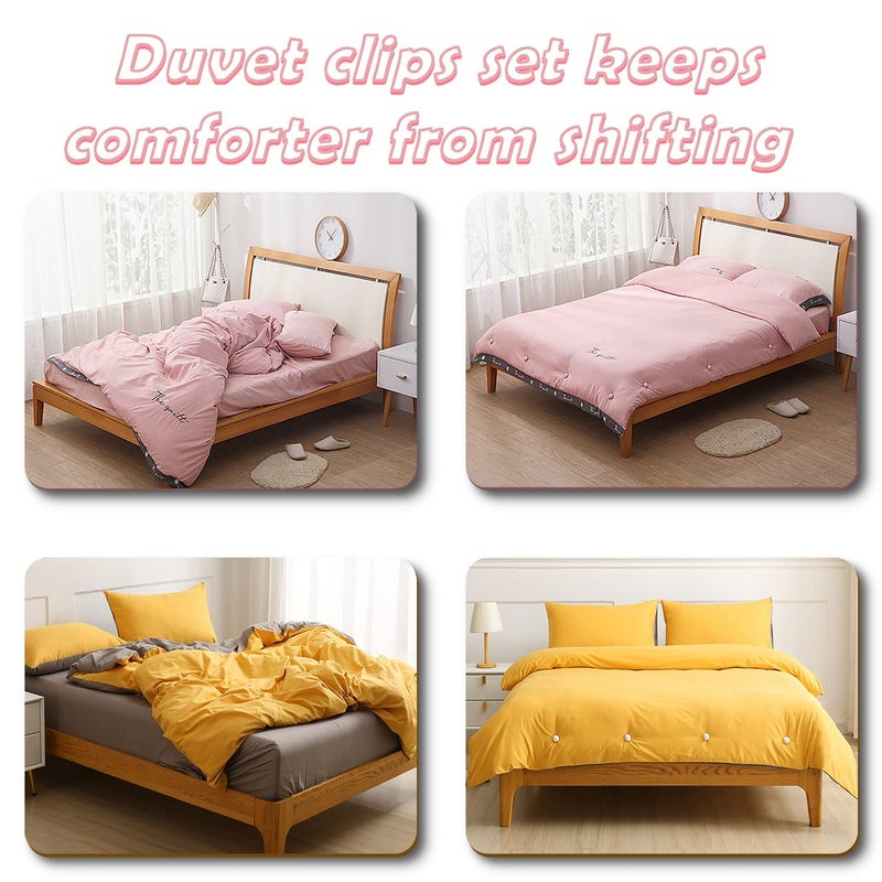 WINDKART MushroomShaped Duvet Clips NonSlip Unbreakable Quilt Holder Fasteners RustProof Duvet Cover Fixtures for Comforters 12 Pink - Image 2