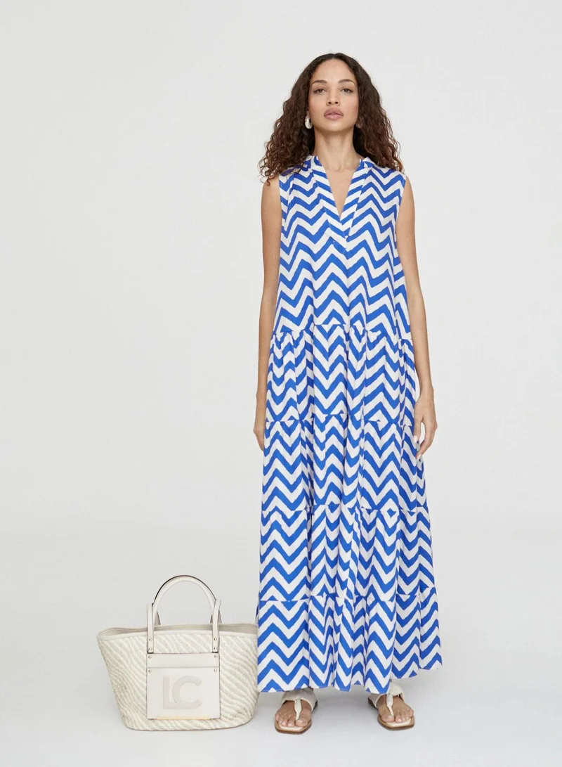 Lola Casademunt Long two-tone dress
