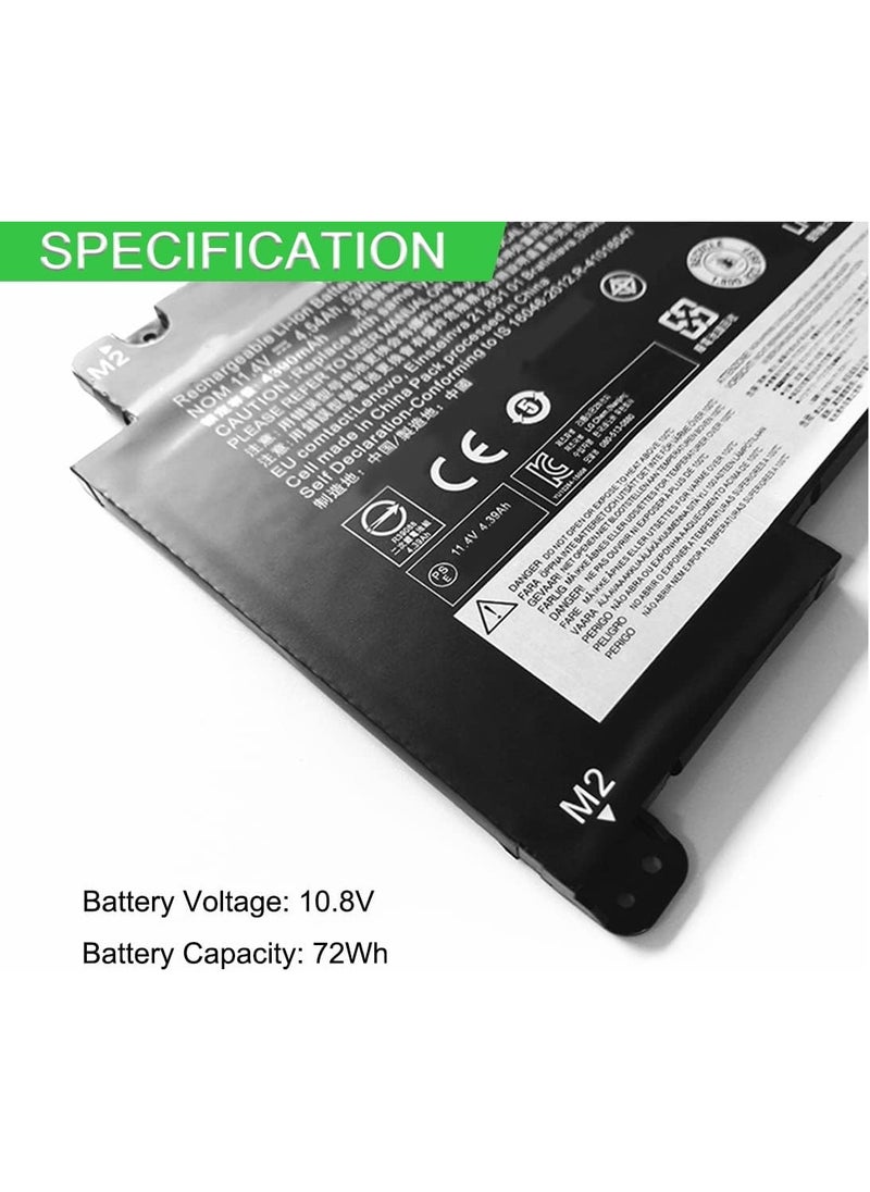 Terabyte 00HW020 00HW021 SB10F46458 SB10F46459 Laptop Battery for Lenovo ThinkPad Yoga 460 20EL 20EM Yoga P40 20GQ 20GR 20FY 20G 20G0 S3 Yoga 14 20DM Series 11.4V 53Wh  - Image 2