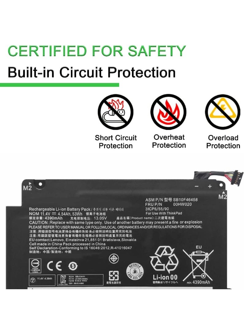 Terabyte 00HW020 00HW021 SB10F46458 SB10F46459 Laptop Battery for Lenovo ThinkPad Yoga 460 20EL 20EM Yoga P40 20GQ 20GR 20FY 20G 20G0 S3 Yoga 14 20DM Series 11.4V 53Wh  - Image 4