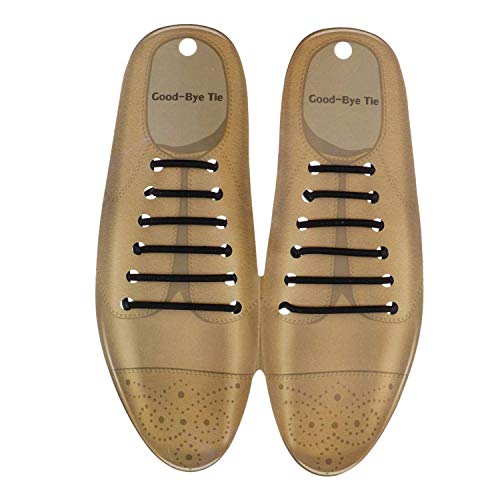 Lify No tie Shoelaces for Dress Shoes Silicone Elastic Shoe Strings, No tie Shoelaces for Formal/Office Shoes- Black Color - 1 Pair - Image 3