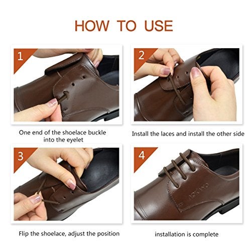 Lify No tie Shoelaces for Dress Shoes Silicone Elastic Shoe Strings, No tie Shoelaces for Formal/Office Shoes- Black Color - 1 Pair - Image 5