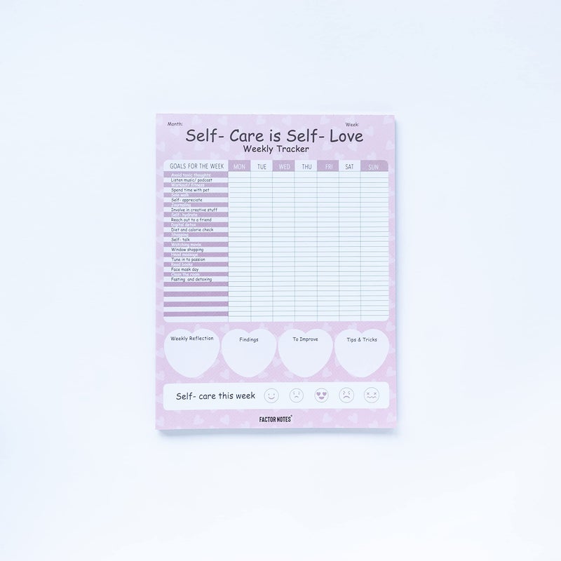 FACTOR NOTES Tear-off Notepads:A4 Sized|52 Sheets|100 GSM(Self Care Weekly) - Image 4