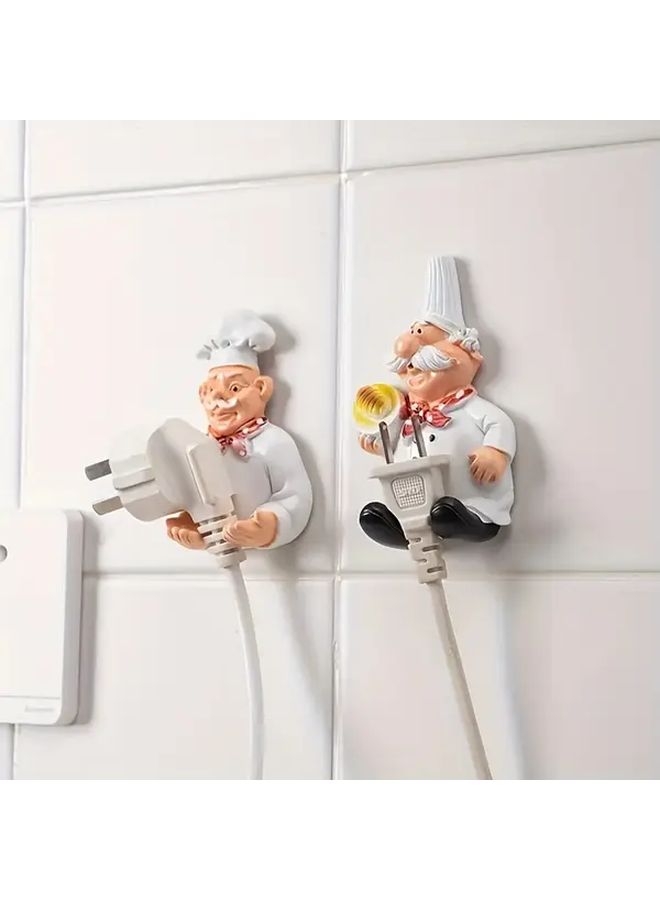 Model B Chef Style Wall Hook For Cable Organization Kitchen Bathroom Easy Install - Image 1