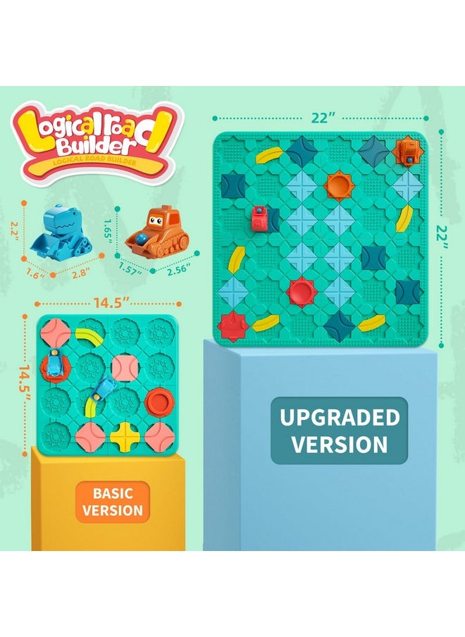 burgkidz - Logical Road Builder Games Stem Family Board Game Large Educational Smart Brain Teasers Puzzles Toys Preschool Learning Early Montessori Birthday Gifts For Kids Boys Girls Age 48 Year Old - Image 1