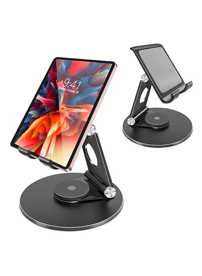 General Phablet Stand 360 Degree Multifunctional Adjustable Stand Aluminum Alloy Desktop Folding Lazy Man Stand, Foldable and Compact Expandable Tablet Stand  - Image 1
