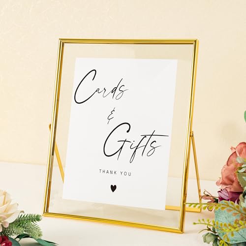 Calculs Cards and Gifts Table Decor 10x8 Inches Floating Picture Frame Wedding Signs Cardbox Decorative Accessories (Gold) - Image 3