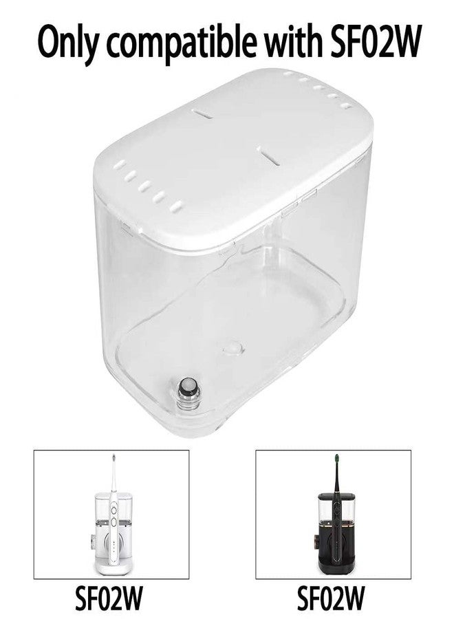 قطع غيار ميهاوس لجهاز تنظيف الأسنان بالماء، متوافقة مع جهاز Waterpik Sonic Fusion المحمول لتنظيف الأسنان بالماء SF-02W، بما في ذلك حشية وصمام خزان الماء SF-02 (خزان أبيض SF-02). - Image 3