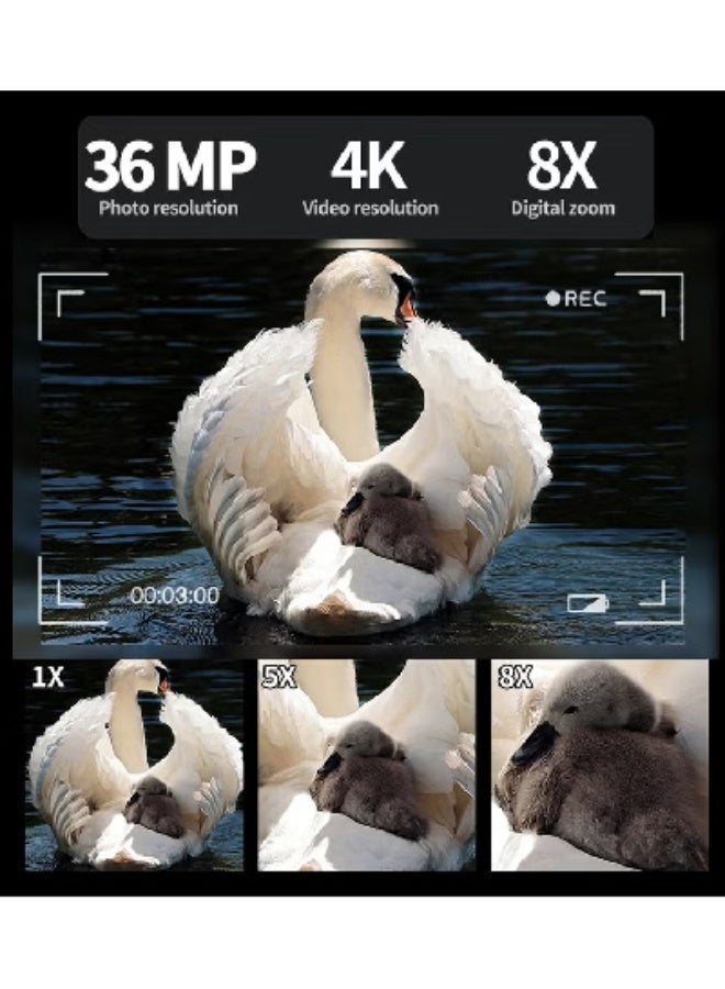 Digital Outdoor Binoculars 36MP 3.2" LCD, Day/Night Wildlife Viewing, Infrared Assisted, 8X Zoom, 250M Range - Image 2