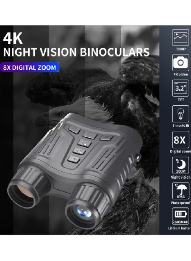 Digital Outdoor Binoculars 36MP 3.2" LCD, Day/Night Wildlife Viewing, Infrared Assisted, 8X Zoom, 250M Range - Image 1