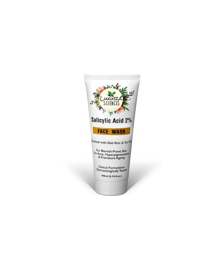 Luxura Sciences Salicylic Acid 2% Face Wash With Niacinamide Aloe Vera & Tea Tree For Blemishprone Skin Acne Hyperpigmentation & Premature Ageing.100Ml - Image 1