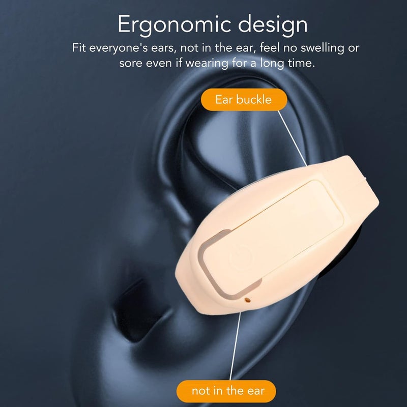 ciciglow Bluetooth Earbuds Clip in Headphones, Wireless Single Clip on Open Earbuds, Bluetooth 5.3 Bone Conduction Head Set, One Button Design, for - Image 4