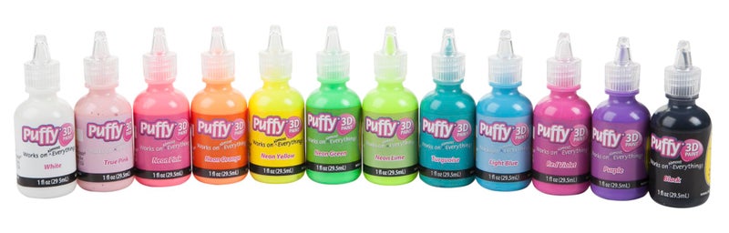 Tulip Puffy 3D Paint, Neon Colors, Set of 12 - Image 2